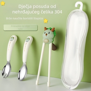 Dezhang skup za učenje dječjih pribora za jelo – PP materijal, za djecu od 6 mjeseci, 1 set