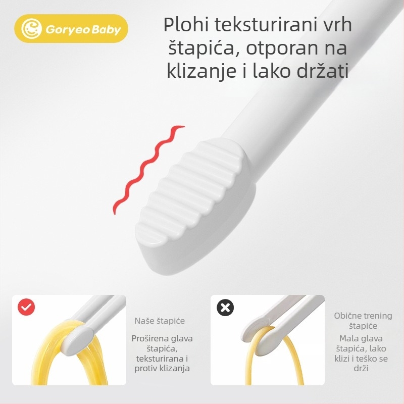 Goryeobaby učne štapiće - ABS materijal, Tiger Mouth dizajn, 2 komada, za bebe i djecu od 24 mjeseca