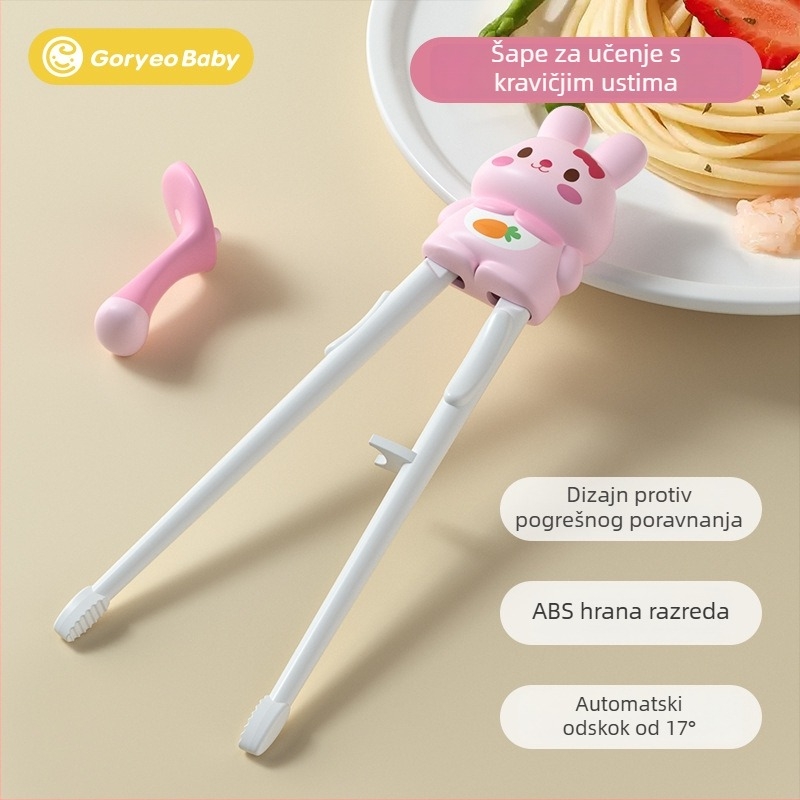 Goryeobaby učne štapiće - ABS materijal, Tiger Mouth dizajn, 2 komada, za bebe i djecu od 24 mjeseca