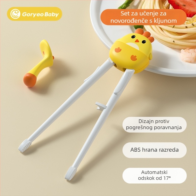 Goryeobaby učne štapiće - ABS materijal, Tiger Mouth dizajn, 2 komada, za bebe i djecu od 24 mjeseca