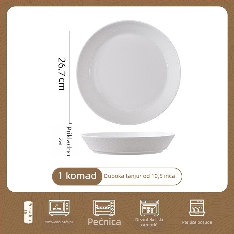 Songfa set posuđa od kostnog porcelana s cvjetnim uzorkom, moderan minimalistički stil, pogodan za mikrovalnu pećnicu