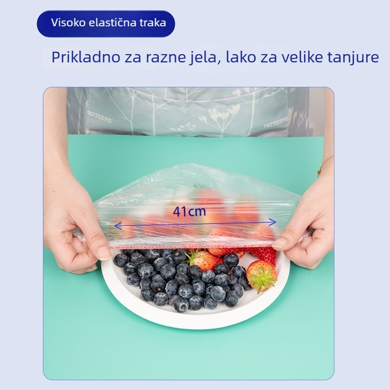 Miaojie Jednokratni plastični poklopac za foliju za hranu u hladnjaku, višestruko namijenjen, 1 kom