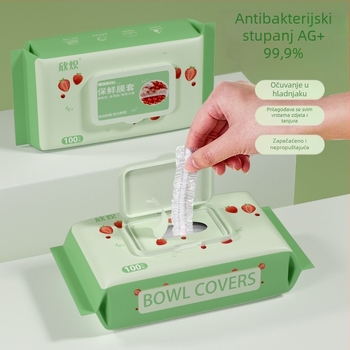 Set poklopci za očuvanje svježine s PE prašinskim poklopom i jednokratnim vrećicama (12+ kom; kutija 80; brutto 200 g; rok trajanja 3 godine; višefunkcionalan)