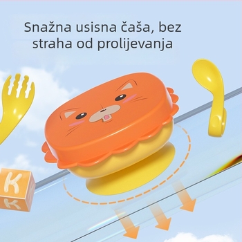 Dječji set zdjela za hranjenje s motivom lava, 2 komada, polipropilen (PP)