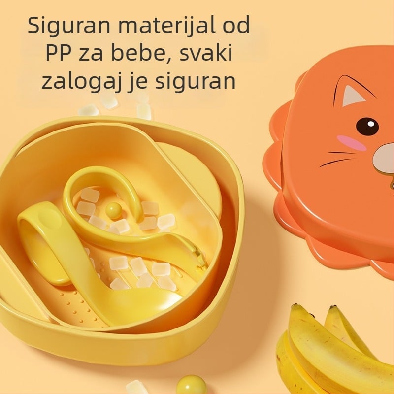 Dječji set zdjela za hranjenje s motivom lava, 2 komada, polipropilen (PP)