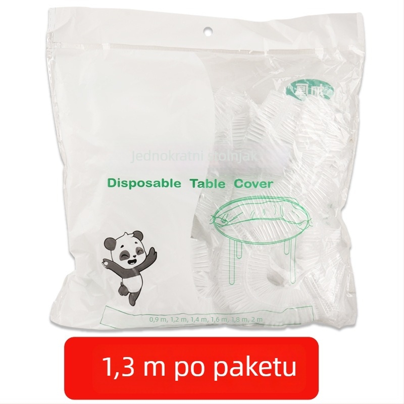 Debljena jednokratna stolna krpa s vezicom i elastičnim rubom, vodootporna i otporna na masnoće, plastična stolna krpa za hotele, vjenčane bankete i kućnu upotrebu