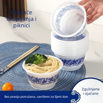 Jednokratna plastična okrugla zdjela, zapremina 360 ml, debljina 100, 40 komada po pakiranju, kutija 1000 komada