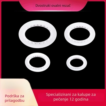 Ovalna dvostrano rezna kalupa za pečenje – plastična kalupa za kekse i peciva – moderan minimalistički stil