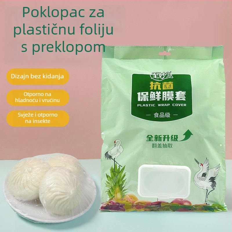 Plastični poklopac za očuvanje svježine, jednokratno korištenje, s flip-top poklopcem, za ostatke hrane u zdjeli