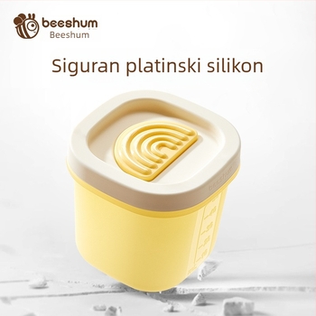 Beeshum silikon set pribora za bebe, svjež i sladak stil, pogodno za bebe starije od 3 mjeseca
