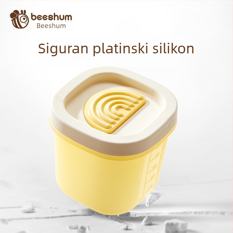 Beeshum silikon set pribora za bebe, svjež i sladak stil, pogodno za bebe starije od 3 mjeseca