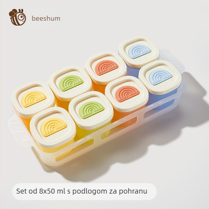Beeshum silikon set pribora za bebe, svjež i sladak stil, pogodno za bebe starije od 3 mjeseca