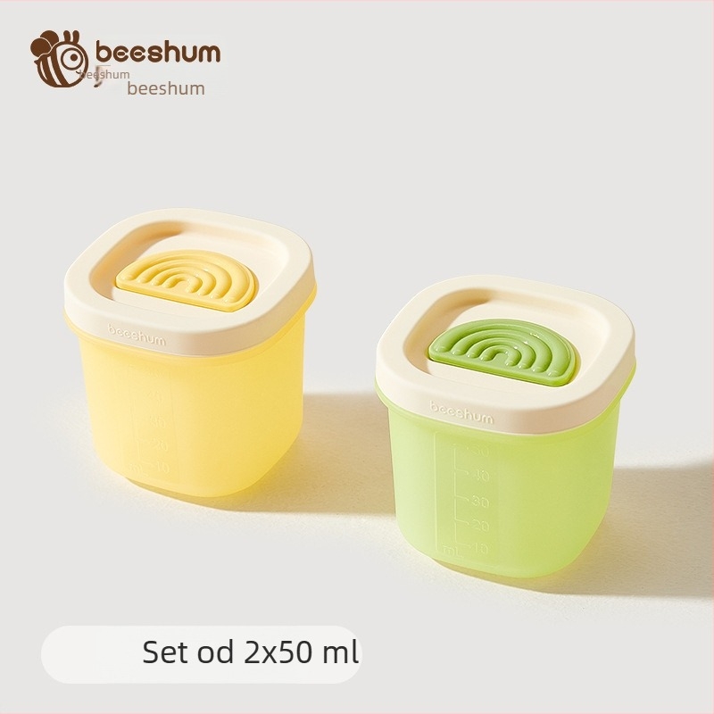 Beeshum silikon set pribora za bebe, svjež i sladak stil, pogodno za bebe starije od 3 mjeseca