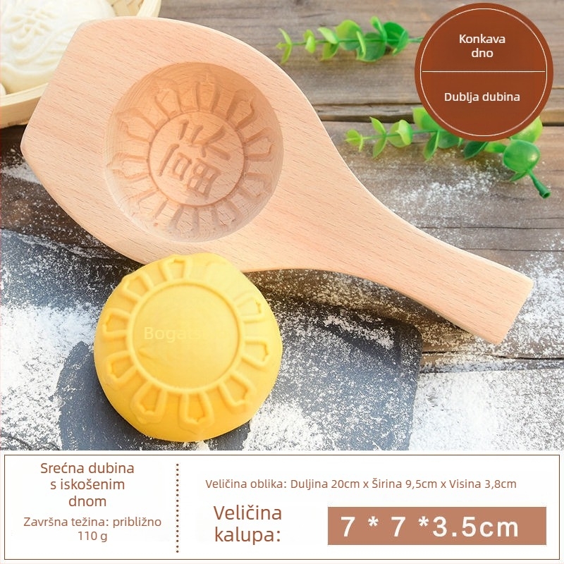 Kružna silikon forma za pečenje | za parene buns, mooncakes i kolače | kineski stil