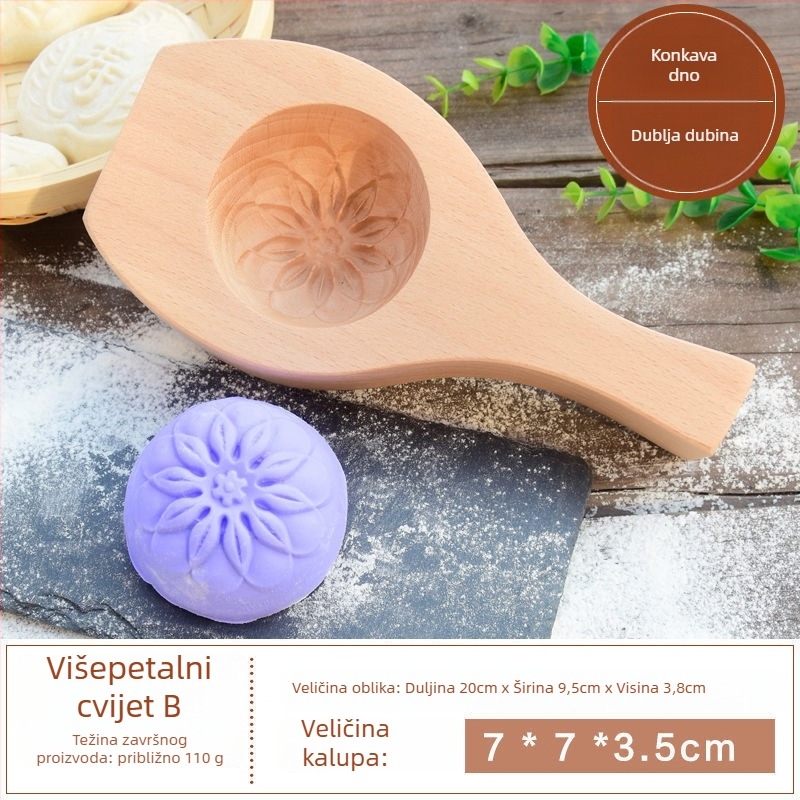 Kružna silikon forma za pečenje | za parene buns, mooncakes i kolače | kineski stil