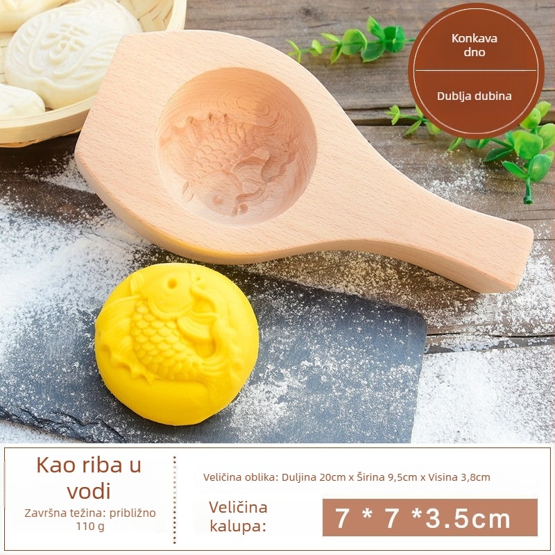 Kružna silikon forma za pečenje | za parene buns, mooncakes i kolače | kineski stil