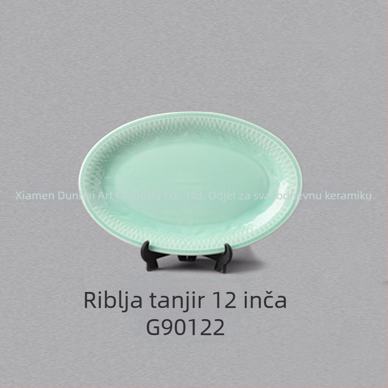 Keramički servis s glazurom – novi kineski stil od Susan Ceramics, uključuje zdjele za juhu, tanjure, lonac za gulaš i žlicu za juhu; pogodan za djecu, studente, odrasle i starije osobe; mogućnost prilagođavanja