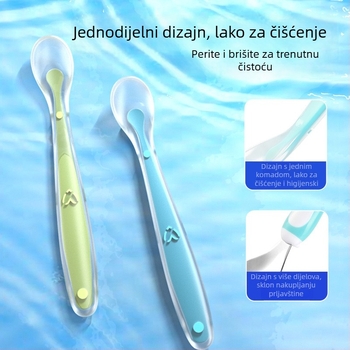 Safety silikonska žlica za hranjenje – mekana silikonska žlica, za bebe starije od 6 mjeseci