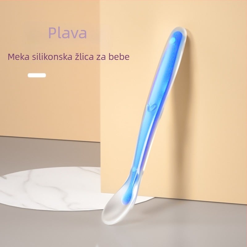 Safety silikonska žlica za hranjenje – mekana silikonska žlica, za bebe starije od 6 mjeseci