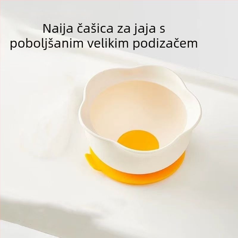 Dječja silikonska posuda za hranjenje s vakuum bazom — sve-u-jednom, otpornost na padove i toplinu, za djecu od 6 mjeseci, sladak karikaturistički dizajn