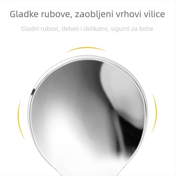 Set dječjih pribora: silikonska žlica i nehrđajući vilica, 2-djelni set, dinosaurus dizajn, za djecu od 6 mjeseci