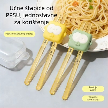 PPSU palice za učenje hrane za djecu, dizajn tigrovih usta, od 12 mjeseci, set 1