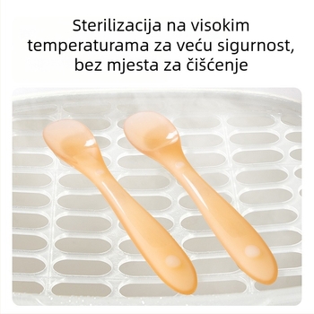 Žlica za bebe od silikona, za djecu stariju od 3 mjeseca, set od 1 kom, stil Nano Silver, novi kineski stil
