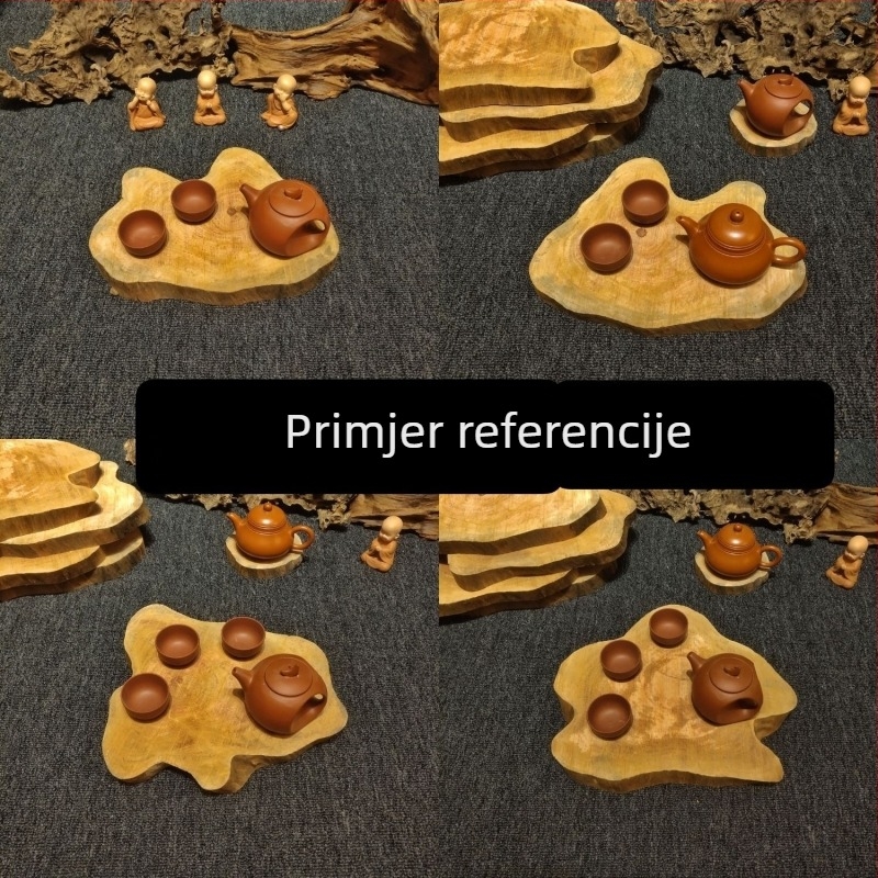 Drvena podloga za štednjak i čajnik, prirodni palisandrov drvo, prirodan uzorak, kružni/kvadratni/neravnomjerni oblik, kineski stil, toplinska izolacijska podloga