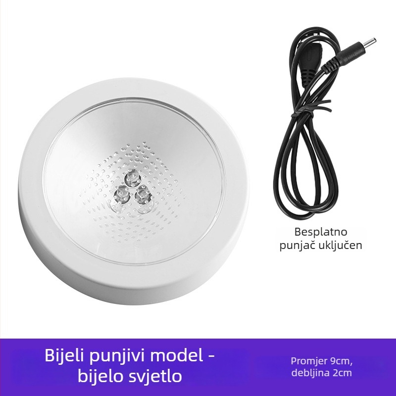BARX LED osvijetljena podmetač za koktele, plastičan, kružnog oblika, priključno napajanje.