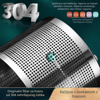 Kutija za čuvanje svježine za zeleni luk i đumbir s poklopcem, staklena posuda, silikonski poklopac, filtr od 304 nehrđajućeg čelika, odvod, kapacitet ispod 300 ml
