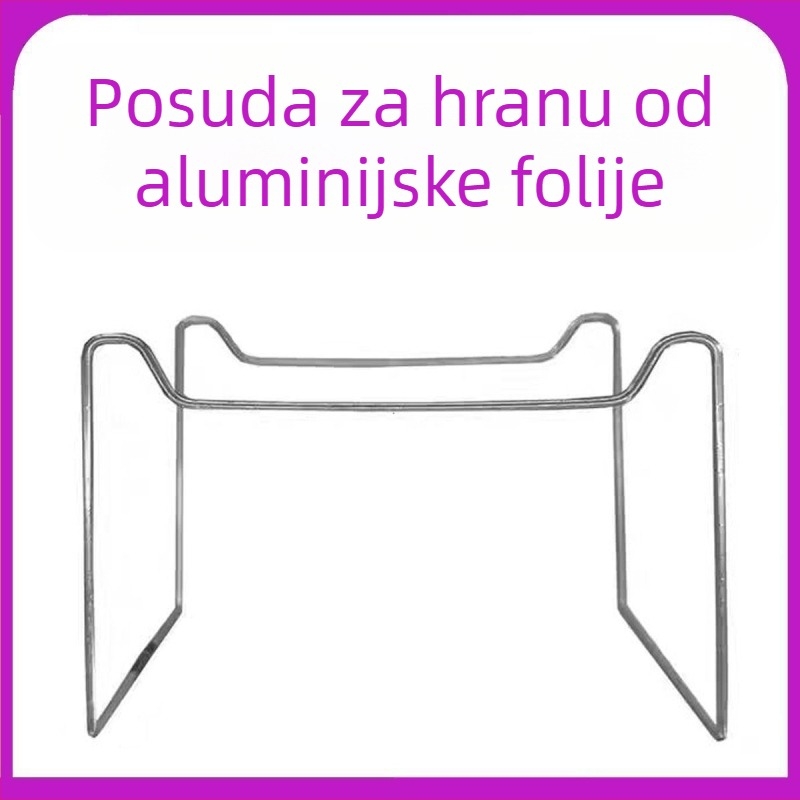 Jednokratni mini držač za lonac za kuhanje s aluminijskom folijom kutijom za obrok i zdjelicama od folije
