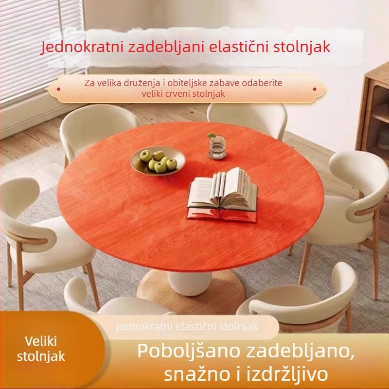 Prozirni jednorazni stolnjak s vrpcom, otporan na masnoće, debeli plastični