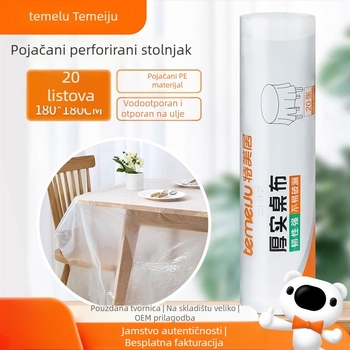 Jednokratna plastična stolnjica, zgušnjena, vodootporna i otporna na masnoću