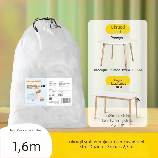 Jednokratna plastična stolnjica, zgušnjena, vodootporna i otporna na masnoću