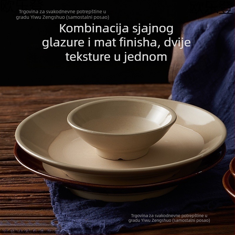 Set od osam zdjela za parenje mesa, rustikalni grob porcelan, tradicionalni nacionalni stil, mikrovalna kompatibilnost