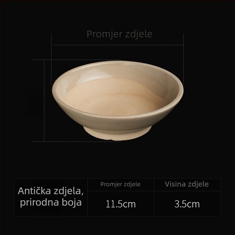 Set od osam zdjela za parenje mesa, rustikalni grob porcelan, tradicionalni nacionalni stil, mikrovalna kompatibilnost