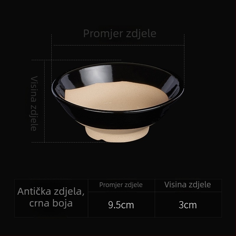 Set od osam zdjela za parenje mesa, rustikalni grob porcelan, tradicionalni nacionalni stil, mikrovalna kompatibilnost