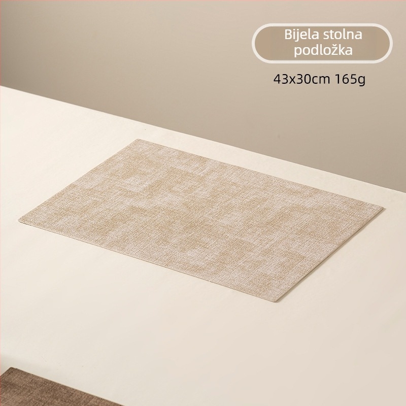 Kožni podmetač za stol, nordijski stil, kvadratni oblik, jednobojna, Longyao, proljeće 2025 izlazak