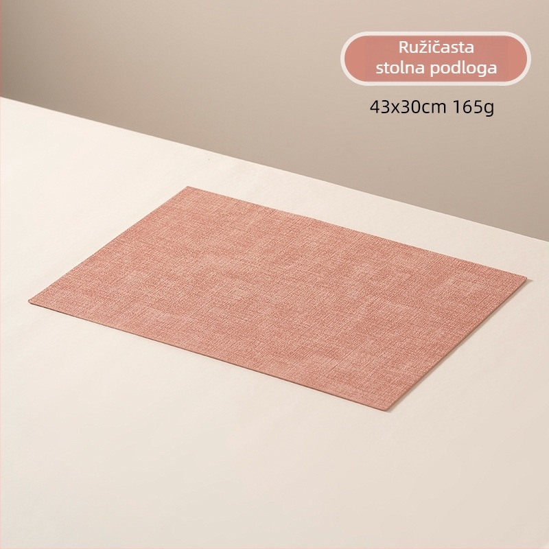 Kožni podmetač za stol, nordijski stil, kvadratni oblik, jednobojna, Longyao, proljeće 2025 izlazak