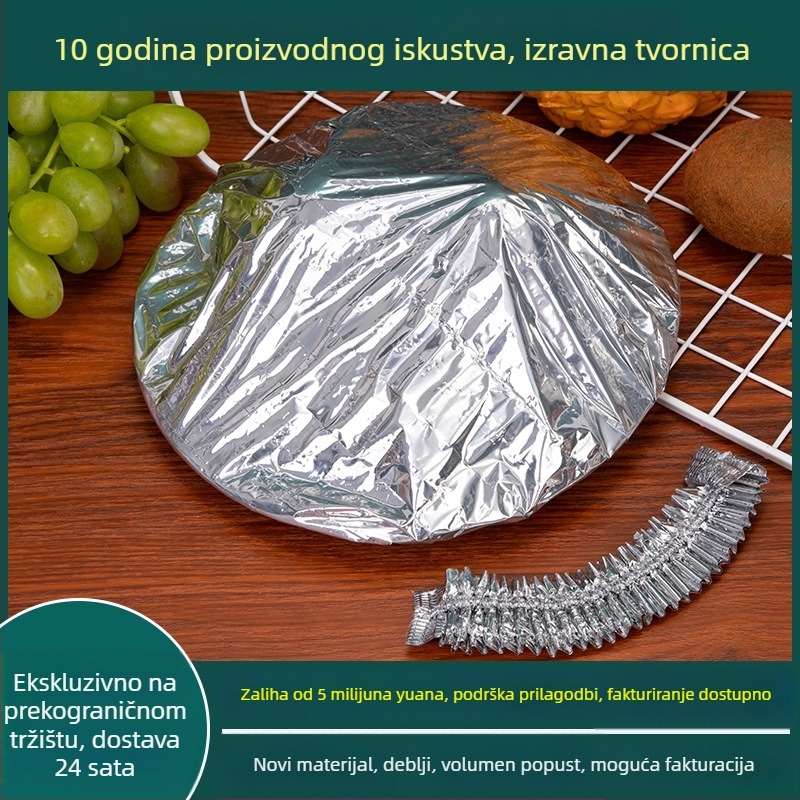 Izolacijski poklopac za hranu od aluminijske folije | Kućna upotreba | 1 kom | Podrijetlo: Zhejiang