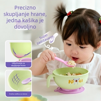 Beba zdjela s silikonskom prisavom — materijal: silikon + PP, za djecu od 3 mjeseca, set od tri komada, minimalistički stil, brand Bainto