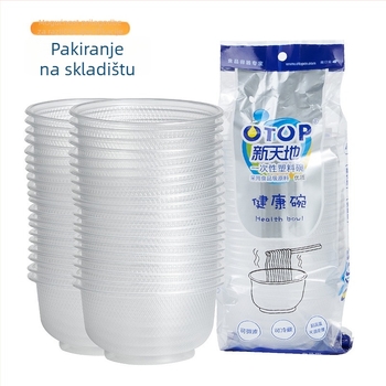 Jednokratne plastične zdjele, 400 ml, okrugli oblik, plastični materijal, kutija od 36 komada