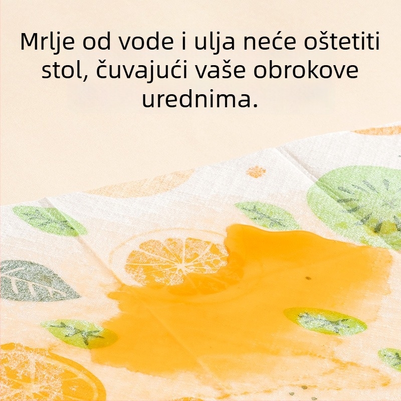 Jednokratne podloške za hranjenje beba, prenosne, otporne na ulje i vodu, od bambusovog vlakna – JOYNCLEON/Jingqi