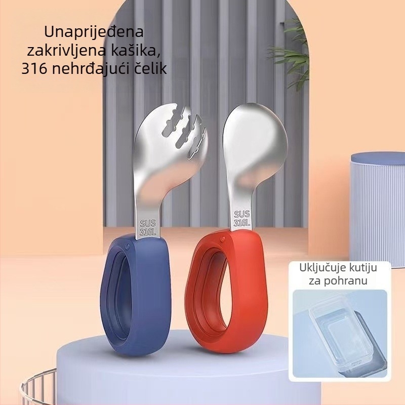 Dijin dječji set vilica i žlica od nehrđajućeg čelika, za djecu od 12 mjeseci