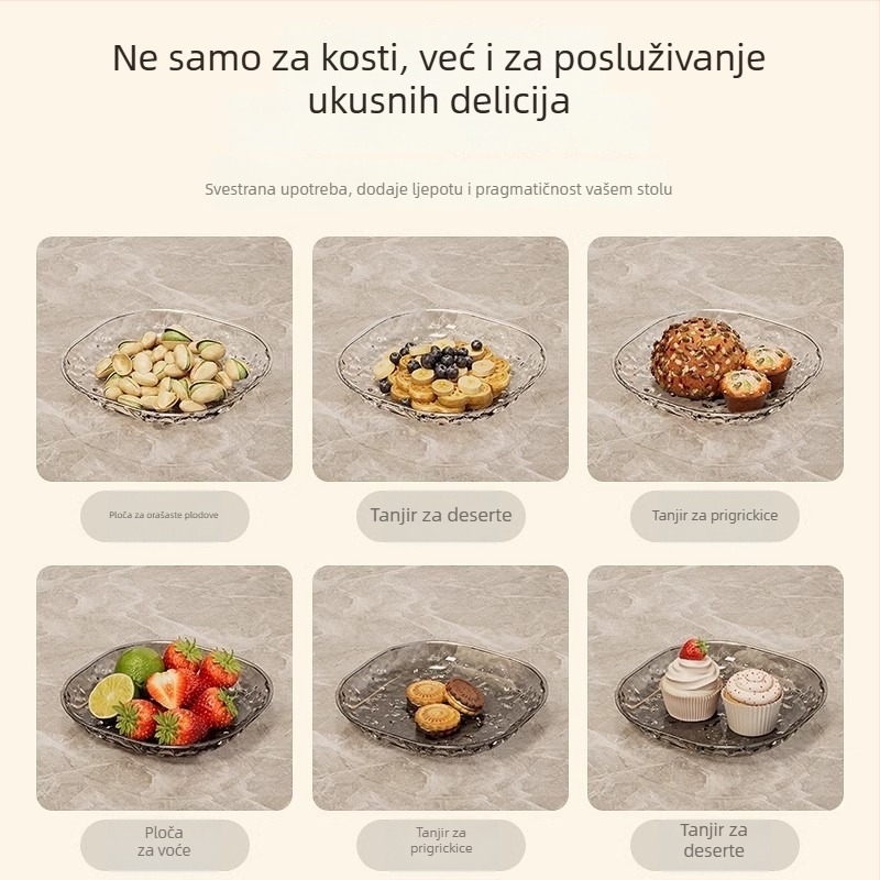 Kostna ploča za posluživanje – plastični poslužavnik u nordijskom stilu, spreman za otisak logotipa, poklon kolegi