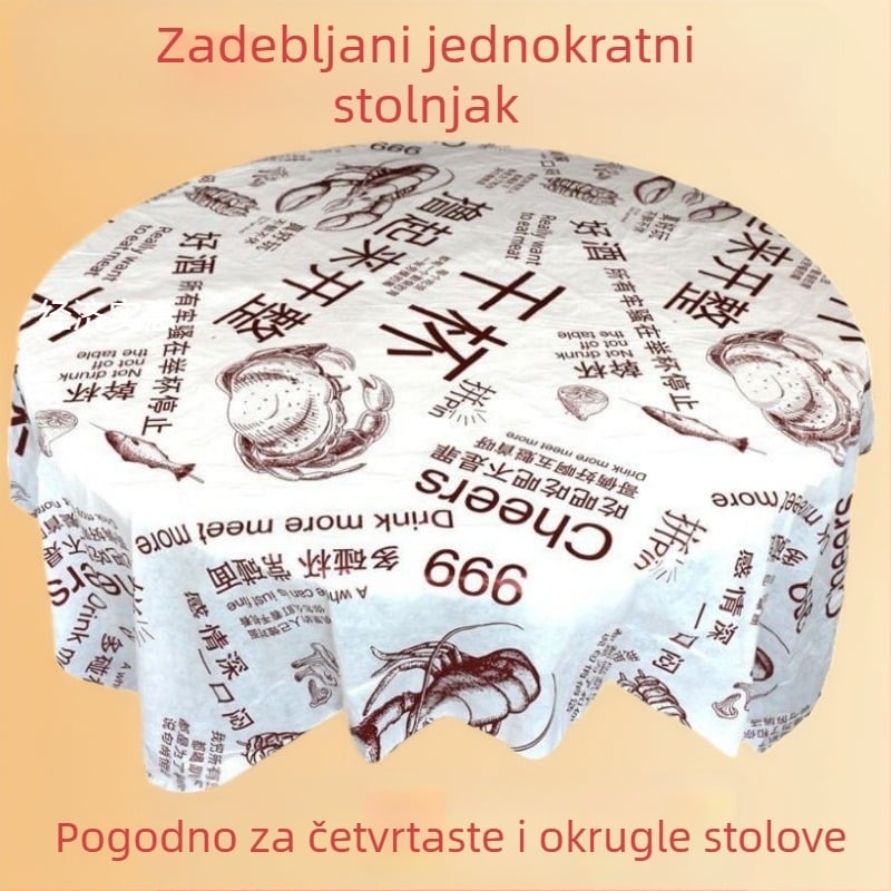 10 komada jednokratnih plastičnih stolnjaka, kvadratnih, debelih, kariranog uzorka, vodonepropusni i otporni na ulje, za restorane i kuhinjske štandove