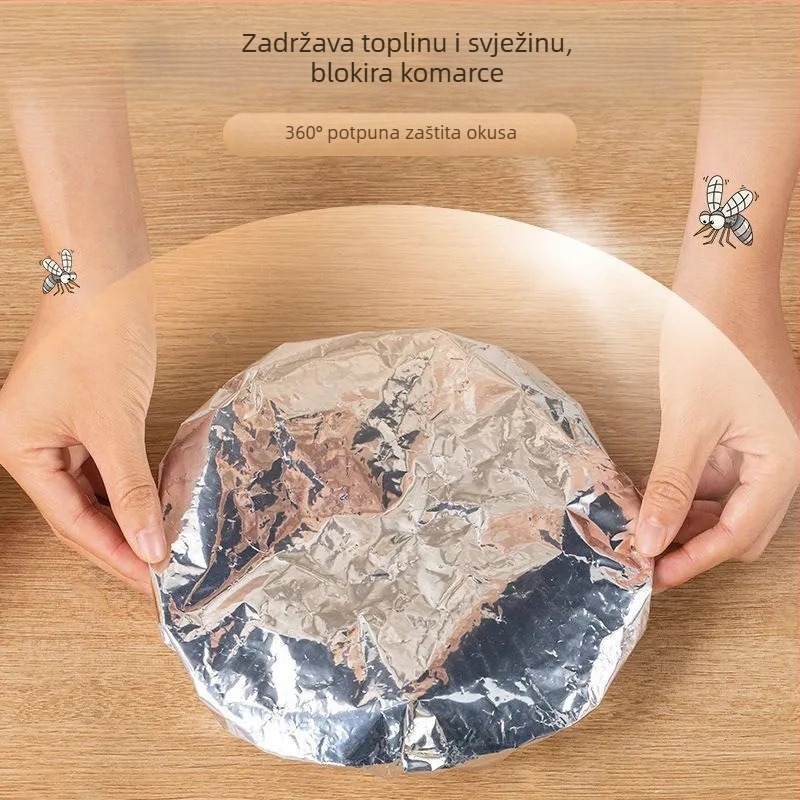 Set za očuvanje hrane – Aluminijski folijski termoizolacijski poklopi za posude, kućna kuhinja, 3–5 komada, rok trajanja 5 godina, Zapremina pakiranja 100, 200 setova u kutiji