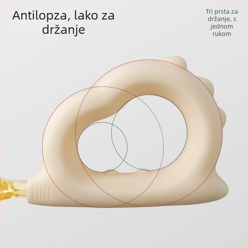 Silikonski set za prehranu beba: žličica i vilica za samostalno jelo, Belleptide, od 3 mjeseca, 1 set