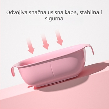 DIY dječji tanjur s integriranim pretincima – PP materijal, marka mitoo baby, pogodno za djecu iznad 6 mjeseci