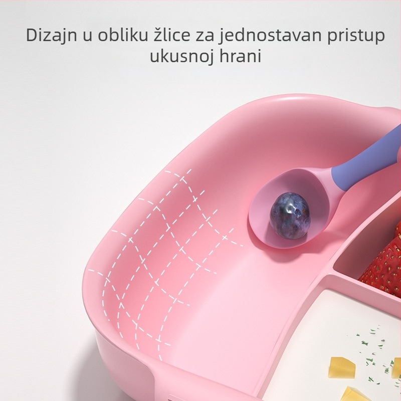 DIY dječji tanjur s integriranim pretincima – PP materijal, marka mitoo baby, pogodno za djecu iznad 6 mjeseci